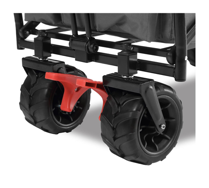 FUXTEC Strand-Bollerwagen FX-CTB800, in grau, UV-Sonnendach,Schiebegriff, Innenraumverlängerung