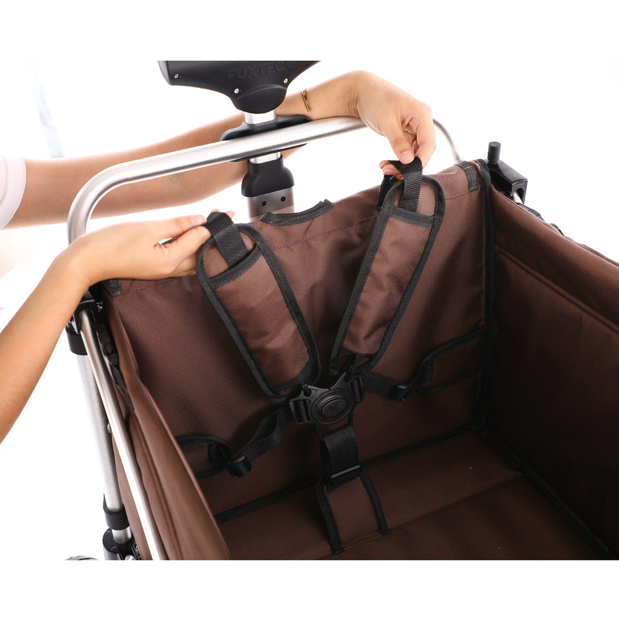 FUXTEC faltbarer Premium Bollerwagen FX-CTL-900 in Braun