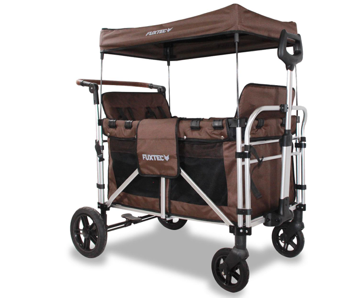 FUXTEC 4-Sitzer XL Luxus Bollerwagen FX-CTXL900 Braun