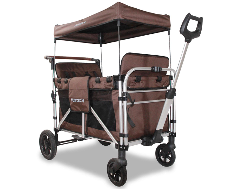 FUXTEC 4-Sitzer XL Luxus Bollerwagen FX-CTXL900 Braun