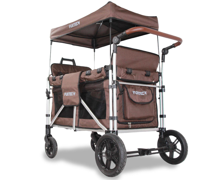 FUXTEC 4-Sitzer XL Luxus Bollerwagen FX-CTXL900 Braun