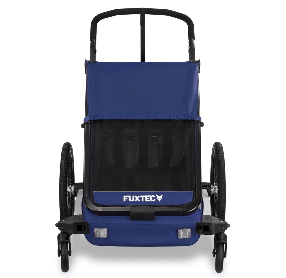 FUXTEC Fahrradanhänger/Jogger mit Jogger-Rad in blau