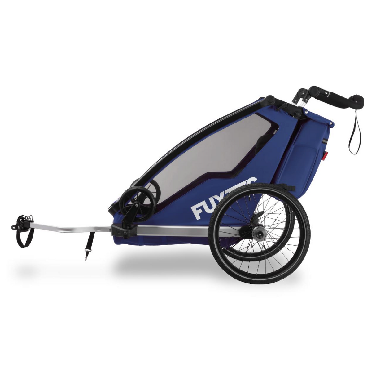 FUXTEC Fahrradanhänger/Jogger mit Jogger-Rad in blau