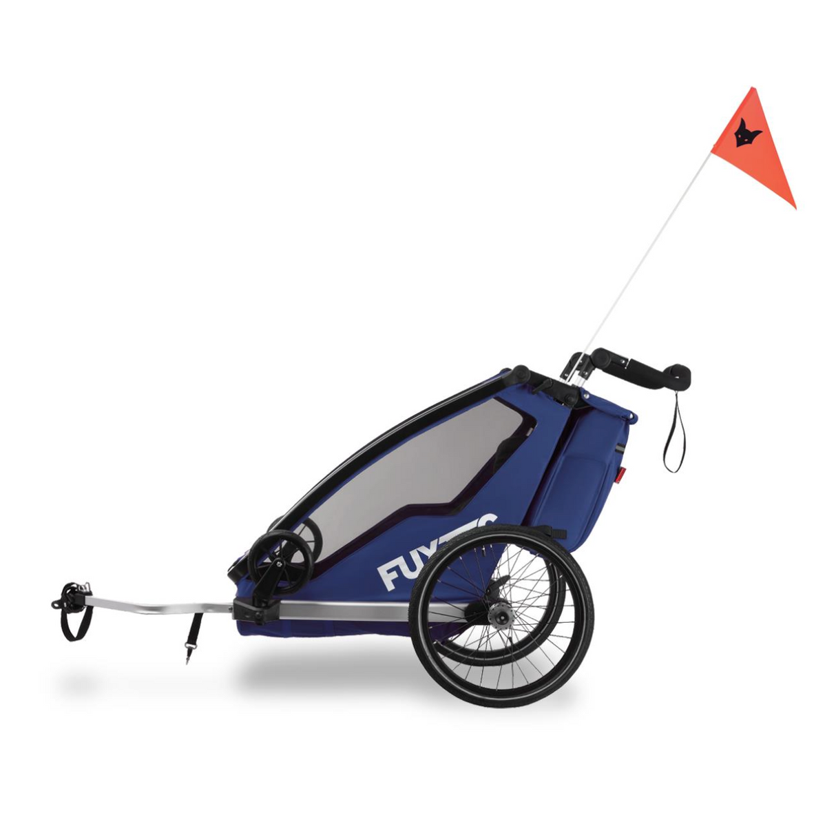 FUXTEC Fahrradanhänger/Jogger mit Jogger-Rad in blau