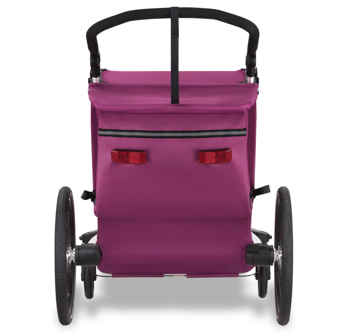 FUXTEC Fahrradanhänger/Jogger mit Jogger-Rad in Purpur