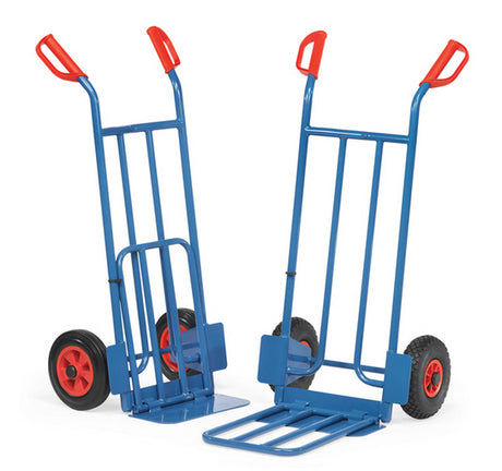 Fetra K1116V/K1116V/K1116P Paketkarren 250 kg, Höhe 1150 mm, Stahlblech- und Klappschaufel