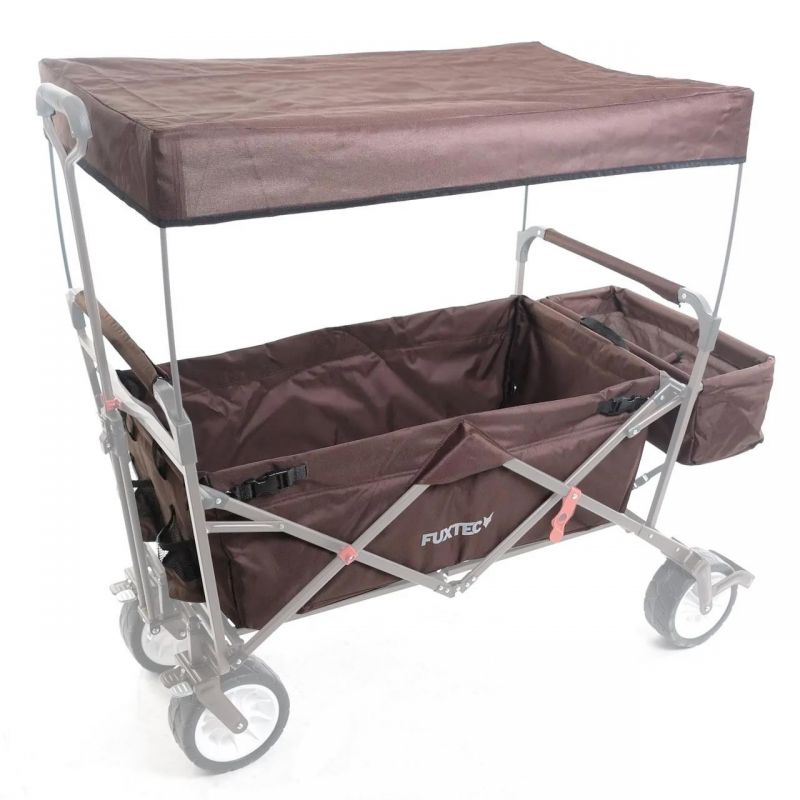 Stoff Bezug Bollerwagen komplett in Türkis JW76C Braun (Schoko)