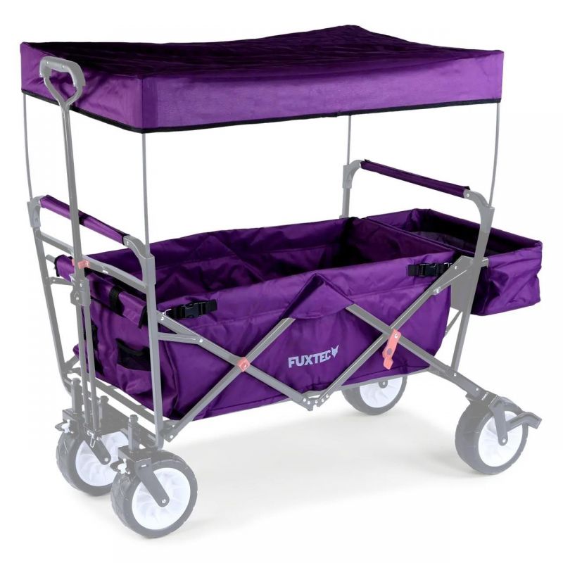 Stoff Bezug Bollerwagen komplett in Türkis JW76C Lila