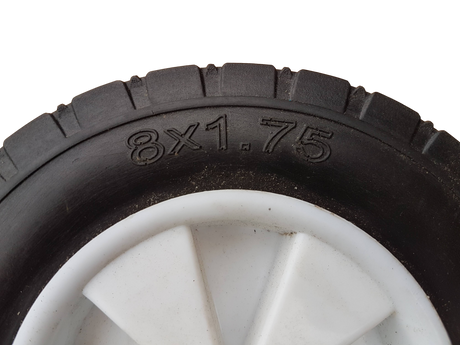 FROSAL Ersatzrad Bollerwagen Lars und Bel Sol Radhalter Kunststoff Weiss Rad