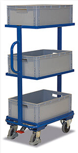 VARIOfit Beistellwagen mit drei Kästen, EasySTOP, sw-400.804