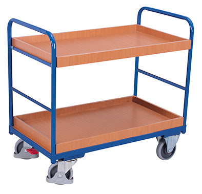 VARIOfit Niedriger Etagenwagen mit zwei Tabletts sw-500.208/sw-600.208/sw-700.243/sw-800.243