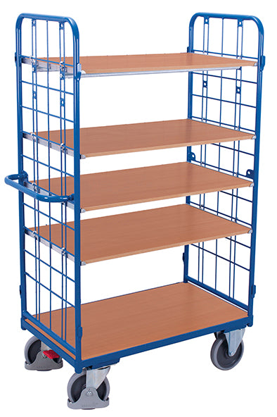 VARIOfit Hoher Etagenwagen mit zwei Wänden, fünf Böden sw-500.237/sw-600.237/sw-700.217/sw-800.217