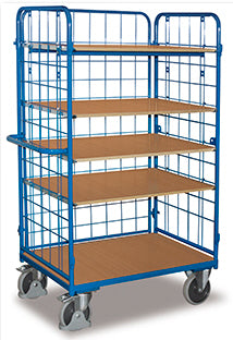 VARIOfit Hoher Etagenwagen mit drei Wänden, fünf Böden sw-500.305/sw-600.305/sw-700.305/sw-800.305