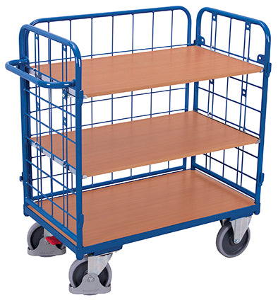 VARIOfit Etagenwagen mit drei Wänden, drei Böden sw-500.307/sw-600.307/sw-700.303/sw-800.303