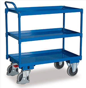 VARIOfit Tischwagen mit drei Wannen, Schiebegriff, EasySTOP sw-500.698/sw-700.623