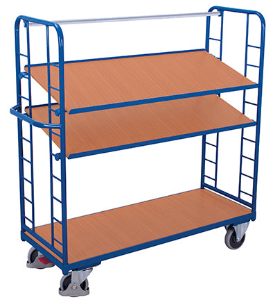 VARIOfit Etagenwagen drei neigbare Holzböden sw-540.201/sw-640.201