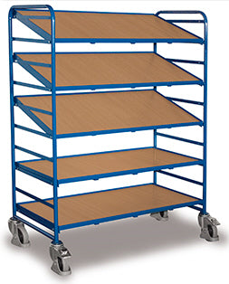 VARIOfit Breiter Eurokastenwagen mit fünf Holzböden, sw-610.301