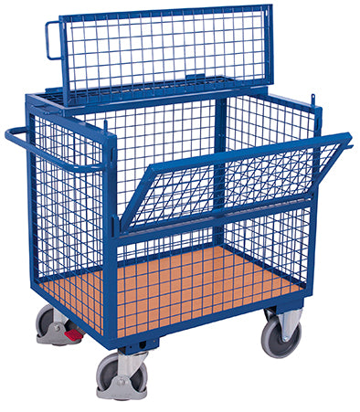 VARIOfit Kastenwagen mit Drahtgitter-Aufbau, verschließbar sw-700.405/sw-800.405