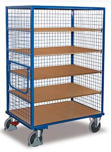 VARIOfit Etagenwagen, ein fester, vier variable Böden mit EasySTOP sw.700.410/sw-800.410