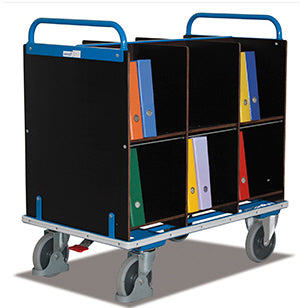 VARIOfit Aktenwagen mit zwölf Fächern und EasySTOP sw-700.995