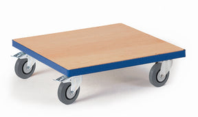 ROLLCART Breiter Kistenroller mit Holzladefläche, 250 kg Tragkraft, 03-4037