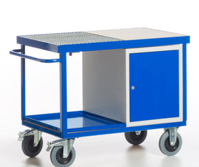 ROLLCART Umwelt-Werkstattwagen mit Stahlschrank, 600 kg Tragkraft, 07-4312