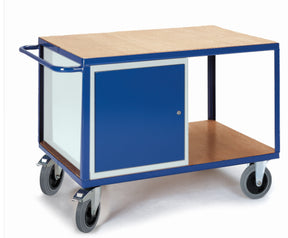 ROLLCART Großer Werkstattwagen mit Schrank, 600 kg Tragkraft, 07-4318