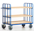 ROLLCART Etagenwagen drei Kästen, zwei Gitterwände, 500 kg Tragkraft, 087361 087362