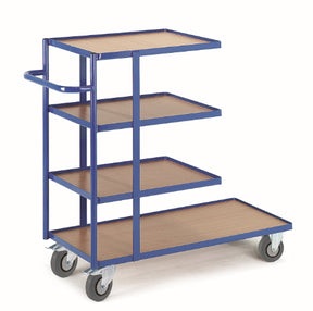 ROLLCART Kommissionierwagen mit Holzladeflächen, 150 kg Tragkraft, 08-7720