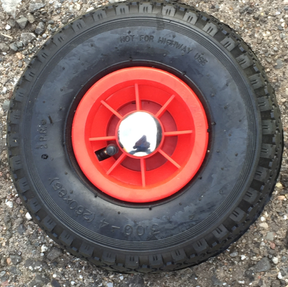 Frosal Ersatzrad Luftrad mit Radkappe Nabe 20mm / 75mm für Bollerwagen – Rad und Achsstopfen für Sac 1 Stück