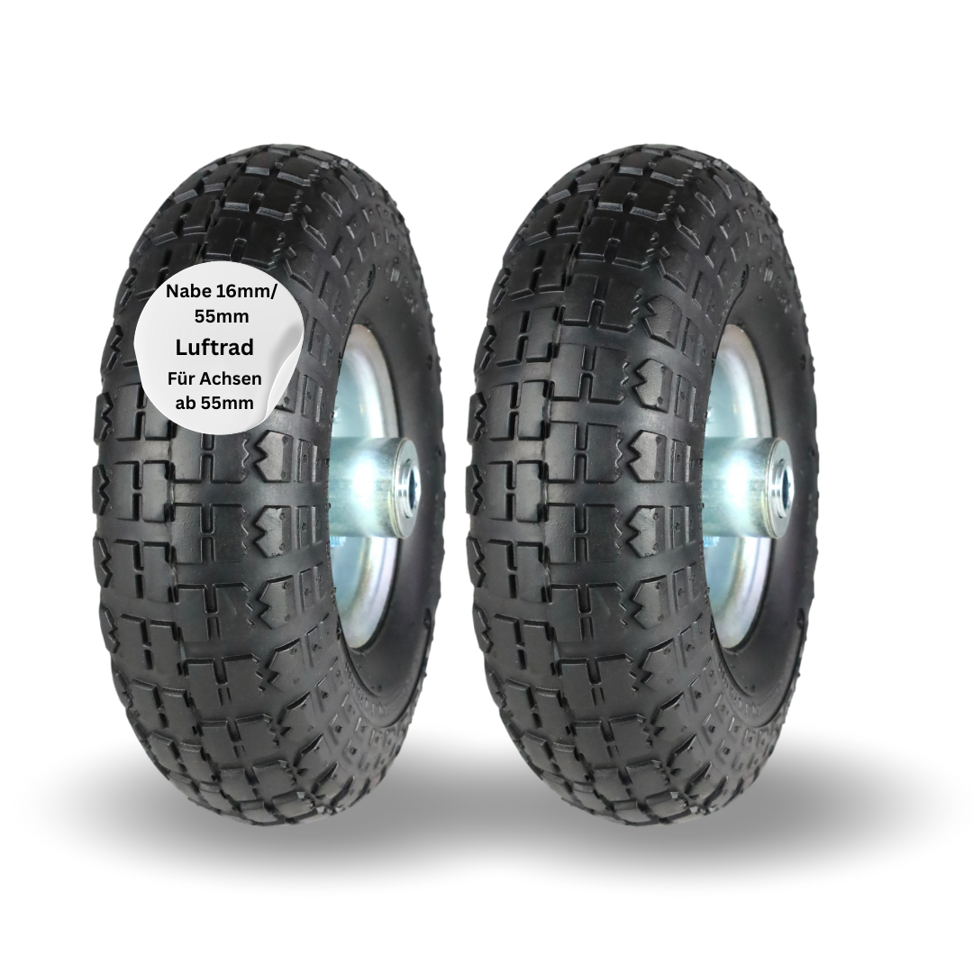 Frosal Ersatzrad Transportwagen 16 mm Achse Silber 4.10 / 3,50 - 4 2 Stück