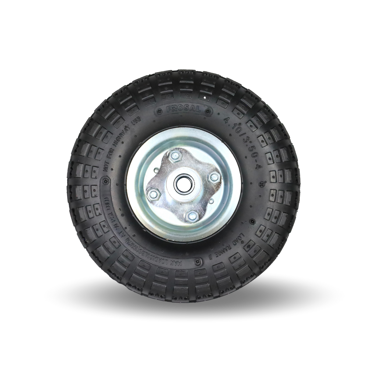 Frosal Ersatzrad Transportwagen 16 mm Achse Silber 4.10 / 3,50 - 4