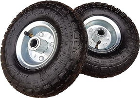 2 x FROSAL Luftrad Stahlfelge Silber | Rad Bollerwagen & Sackkarre | Ersatzrad | 20 mm Achse | Rolle