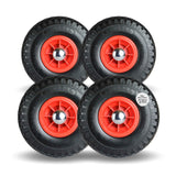 Frosal PU Ersatzrad mit Radkappe Nabe 20mm/75mm Bollerwagen – Rad und Achsstopfen Sackkarre pannensi
