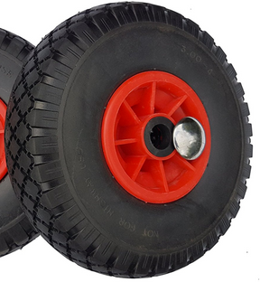 FROSAL Ersatzrad mit Achsstopfen - PU Rad Nabe 25mm/75mm für Bollerwagen oder Sackkarre pannensicher 1 Stück