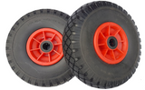 FROSAL Ersatzrad - PU Rad Nabe 25mm/75mm für Bollerwagen oder Sackkarre pannensicher