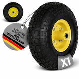 Frosal Ersatzrad Transportwagen pannensicher 16 mm Achse Gelb 4.10 / 3,50 1 Stück