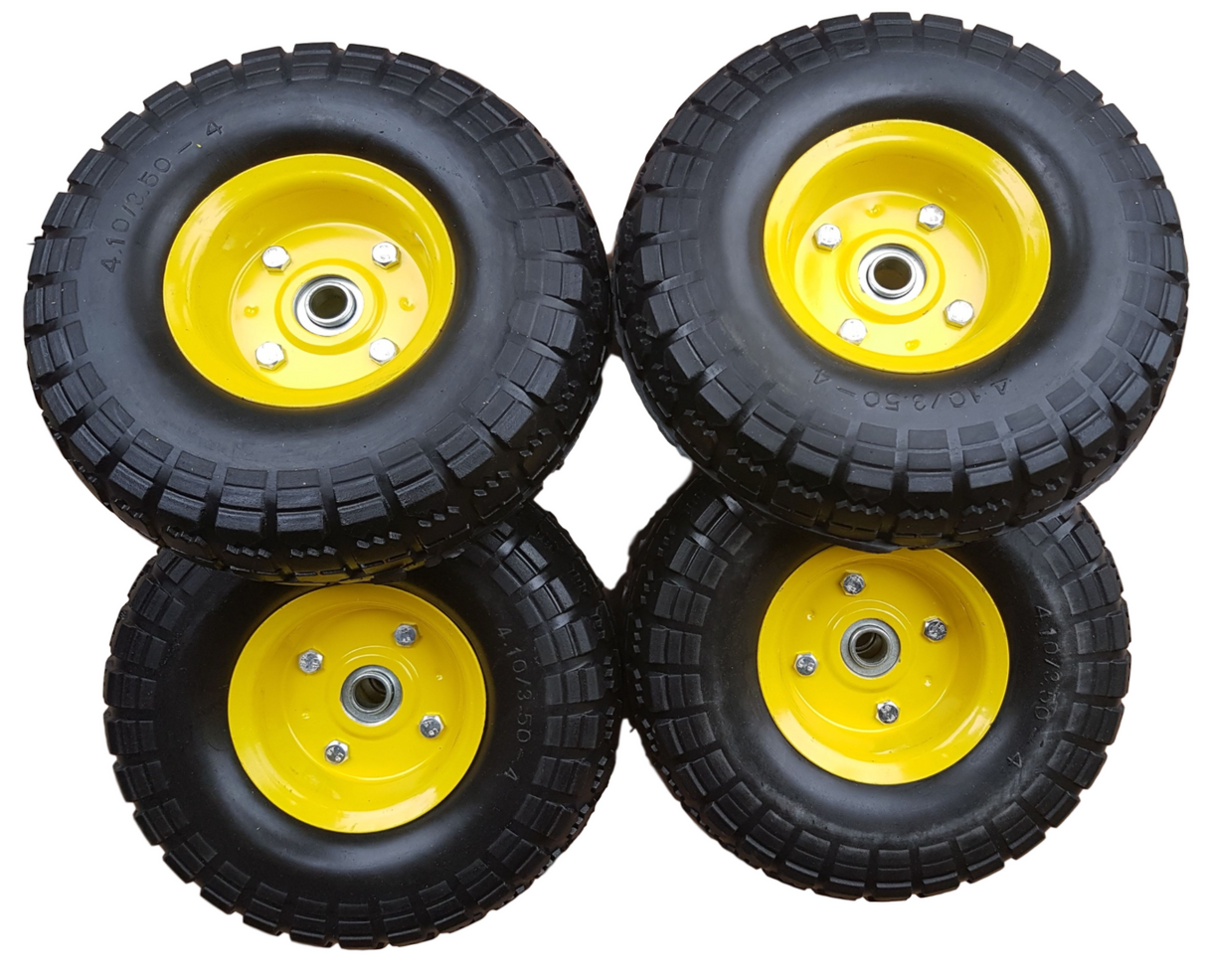 Frosal Ersatzrad Transportwagen pannensicher 16 mm Achse Gelb 4.10 / 3,50