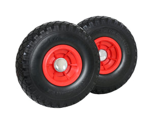 FROSAL Ersatzrad - PU Rad Nabe 20mm/60mm für Bollerwagen oder Sackkarre pannensicher inkl. Radbefest 2 Stück