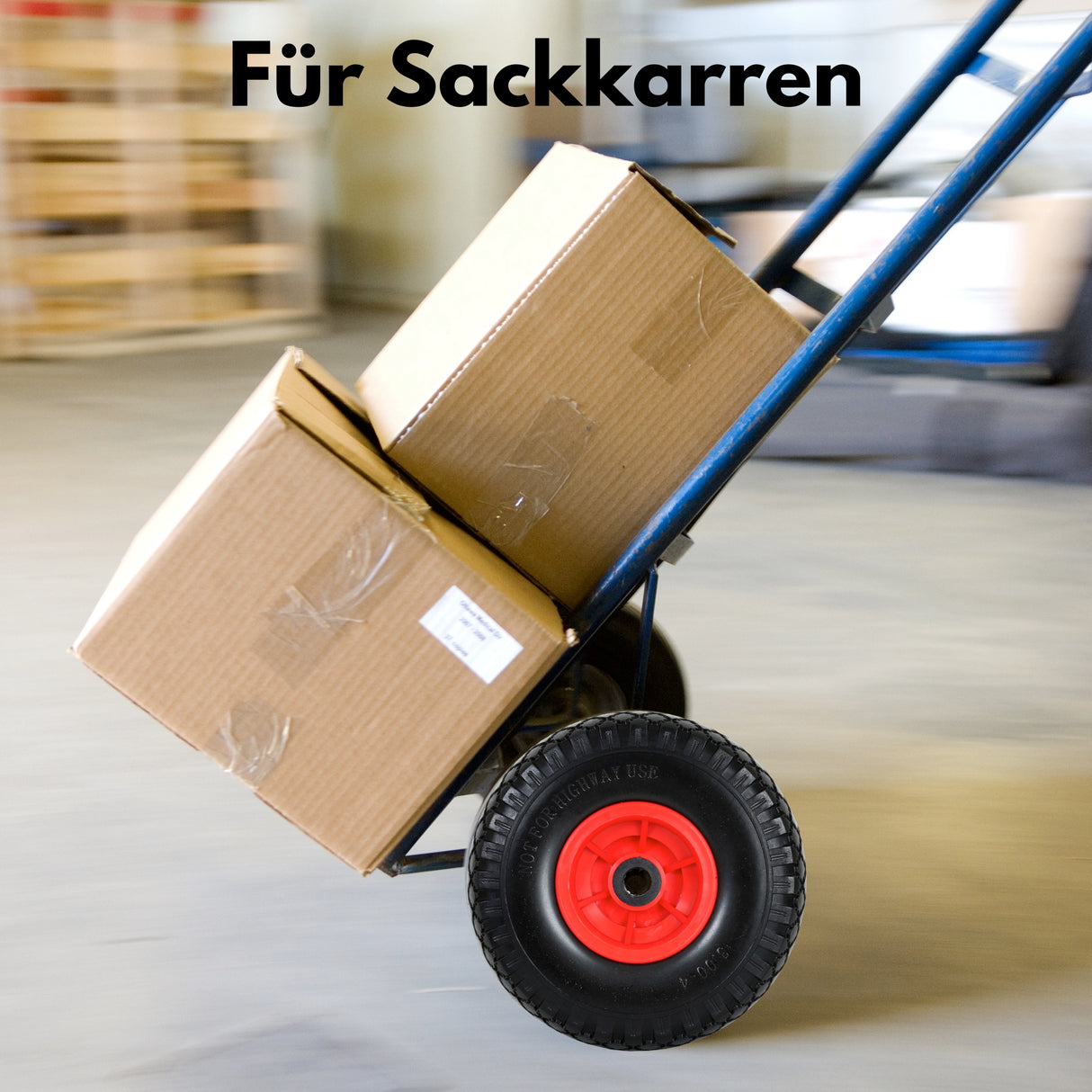 FROSAL Sackkarrenrad - PU Rad Nabe 20mm/60mm für Bollerwagen oder Sackkarre Vollgummi