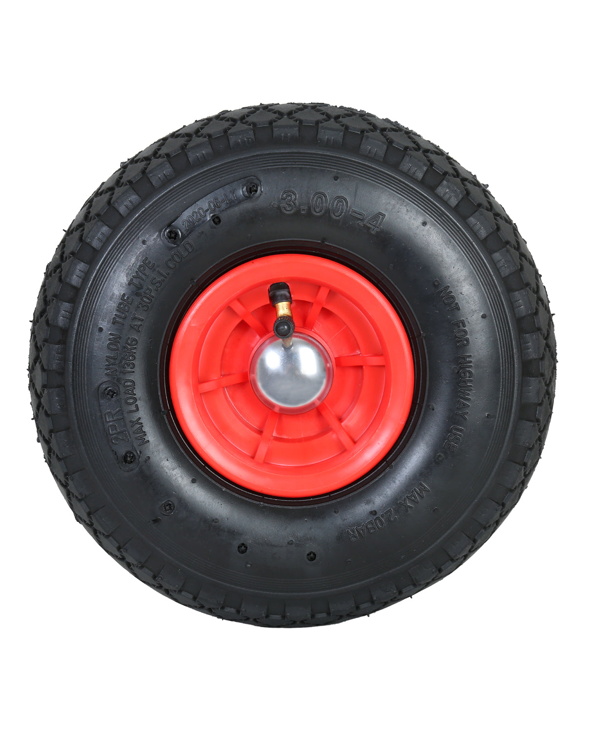 FROSAL Ersatzrad - Rad Nabe 20mm/60mm für Bollerwagen oder Sackkarre mit Achsbefestigung