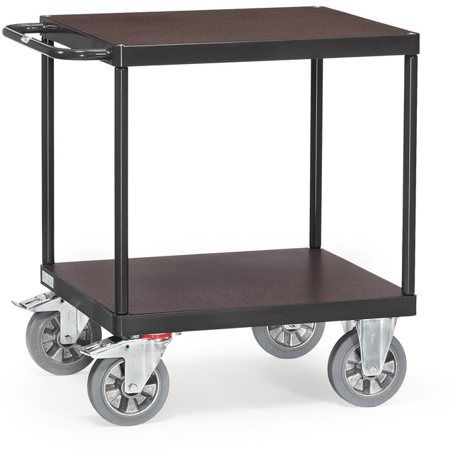 Fetra 12497 7016 Tischwagen "GREY EDITION" 1200 kg, mit quadratischer Ladefläche, zwei Holzböden
