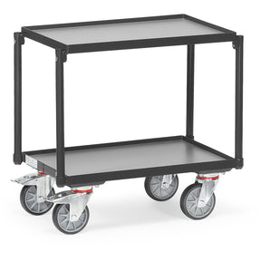 Fetra 13540 7016 Etagen-Roller "GREY EDITION" 250 kg, mit zwei Böden aus Holz, mit Rand