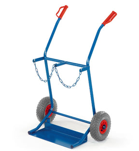 ROLLCART Stahlflaschenkarre, 2x 20 Liter-Flaschen, 179791 179792