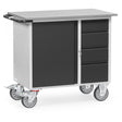 Fetra 2452 7016 Stahlblech-Werkstattwagen "GREY EDITION" 400 kg, mit Schrank und vier Schubladen