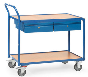 Fetra 2622 Tischwagen mit zwei Stahlblechschubladen