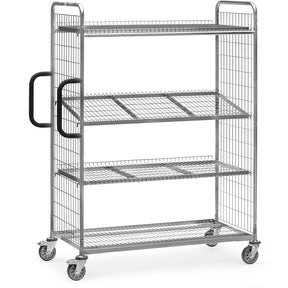 Fetra 28332 - Kommissionierwagen, 4 Drahtgitterböden