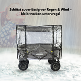 Bollerwagen Frosal Nick blau inkl. Regenverdeck und Insektenschutz