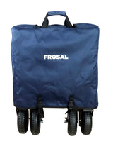 FROSAL Bollerwagen Nick PRO blau faltbar mit Schiebegriff Dach & Bremse