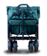 FROSAL Bollerwagen Nick faltbar mit Luftreifen Bremse & Dach grün